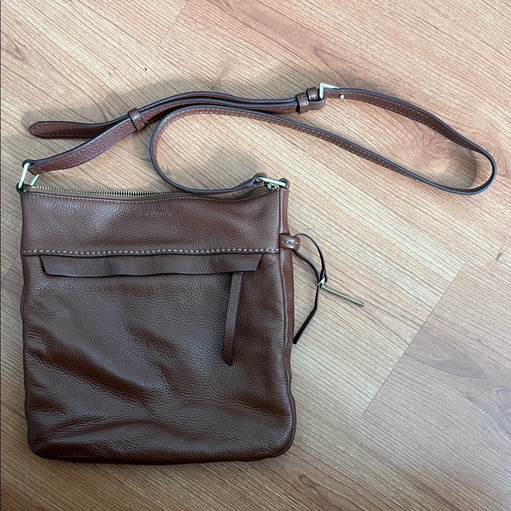 Vera Bradley Brown Leather Crossbody